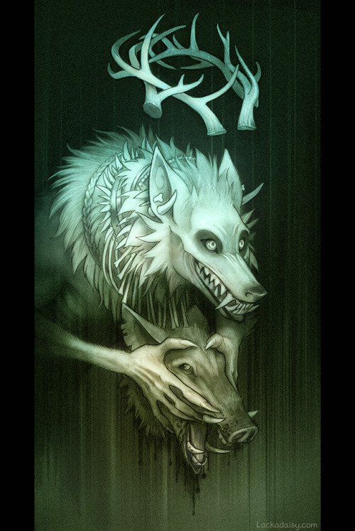 lackadaisycats:A Patron requested a Serafine-themed werewolf,...