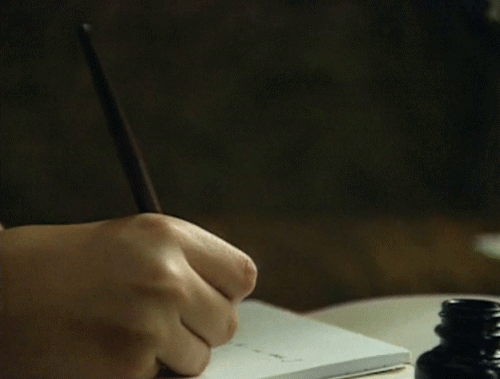 purpledragongifs - Behind the Scenes Writing Gifs from Miss...