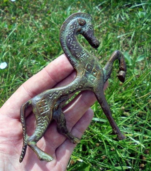 archaicwonder - Celtic Bronze Horse, C. 300 BCPossibly used as a...