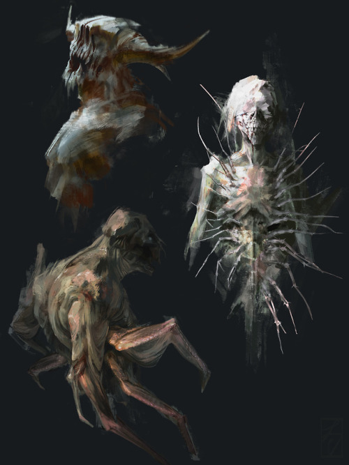 lilyvonk - Some rough creature explorations for living ashes. I...