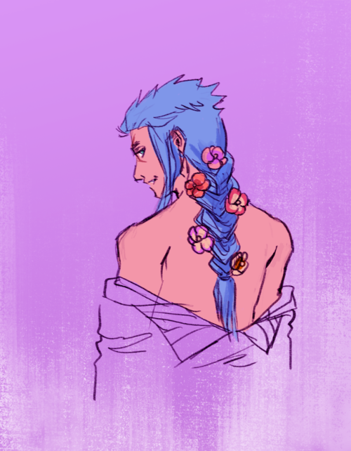 askkairi - theres a lot of fics about Isa getting his hair...