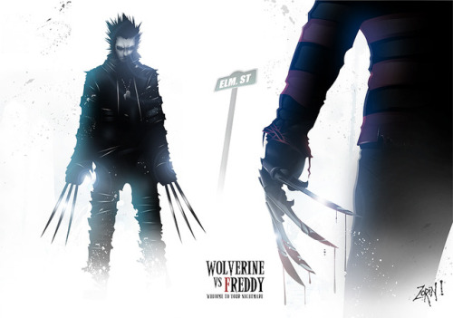 gotham-at-nightfall - Wolverine vs Freddy by Trustkill-Jonathan