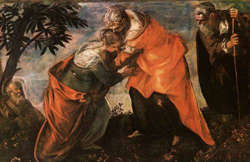 renaissance-art-blog:Visitation, 1588, TintorettoSize: 237x158...