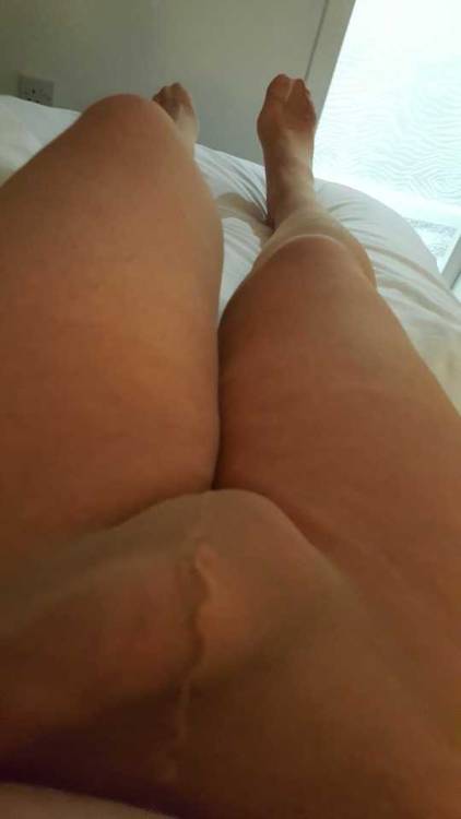 I love the feeling of tights on my feet and legs and my cock and...