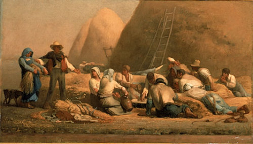 artist-millet:Harvesters Resting, Jean-Francois MilletMedium:...