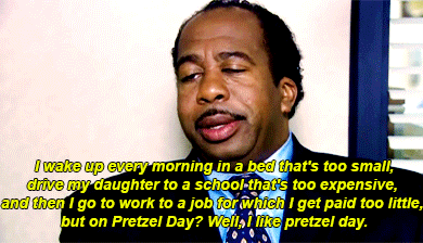 Image result for pretzel day the office gif