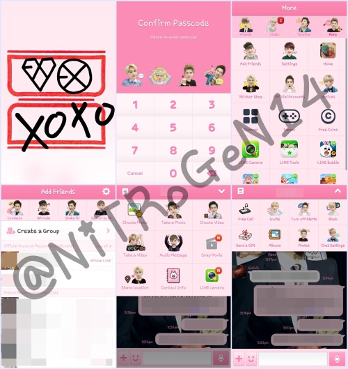 nitrogen14 - EXO GROWL Pink theme LINE for Android!Download...