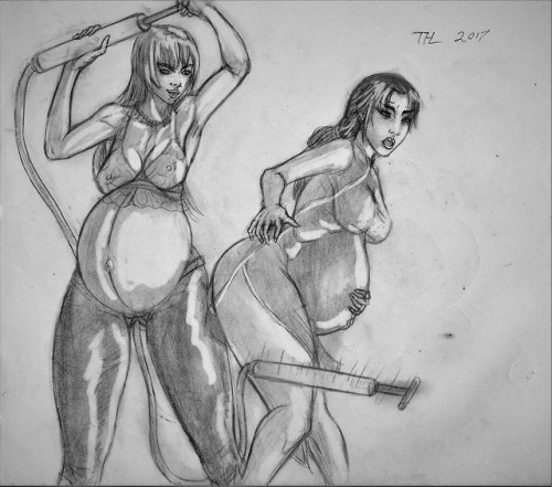 zero-thl - Drew the ladies of Shenmue trying to pop eachother!!...