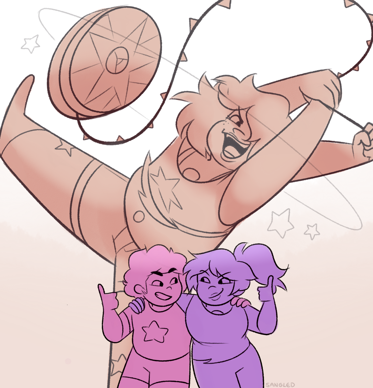 some giant women (and one nb) from my ‘everyone is gay’ animatic!