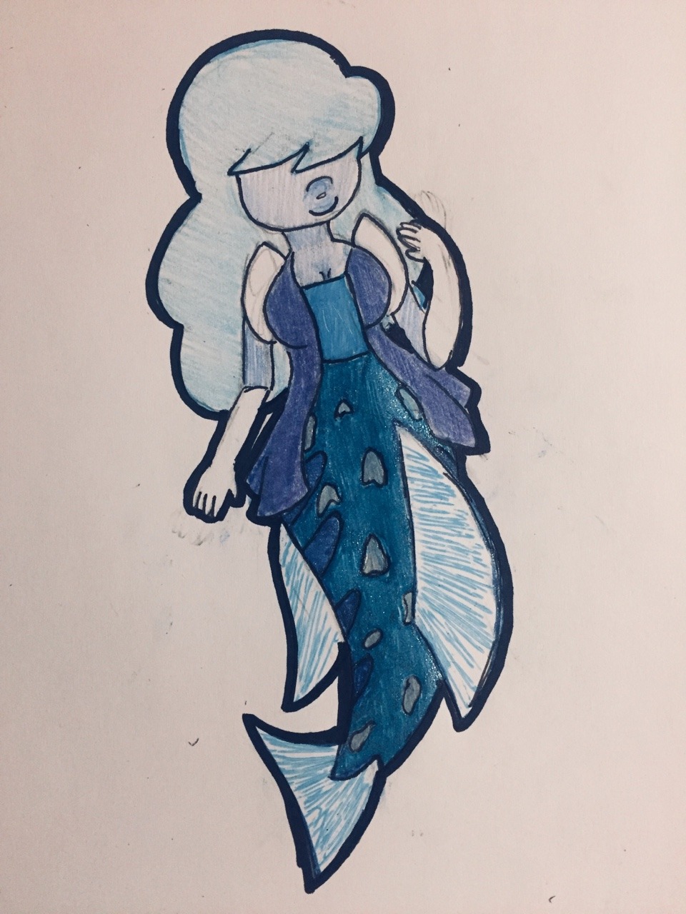 DAY THREE: GEMSTONE It’s Sapphire from Steven Universe! Based off the Star Sapphire Fish
