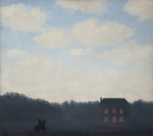 mauveflwrs - René Magritte Paysage avec un homme à cheval...