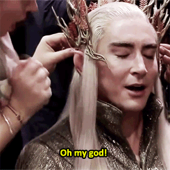 cat1212 - Lee Pace dressed as Thranduil is goofing around