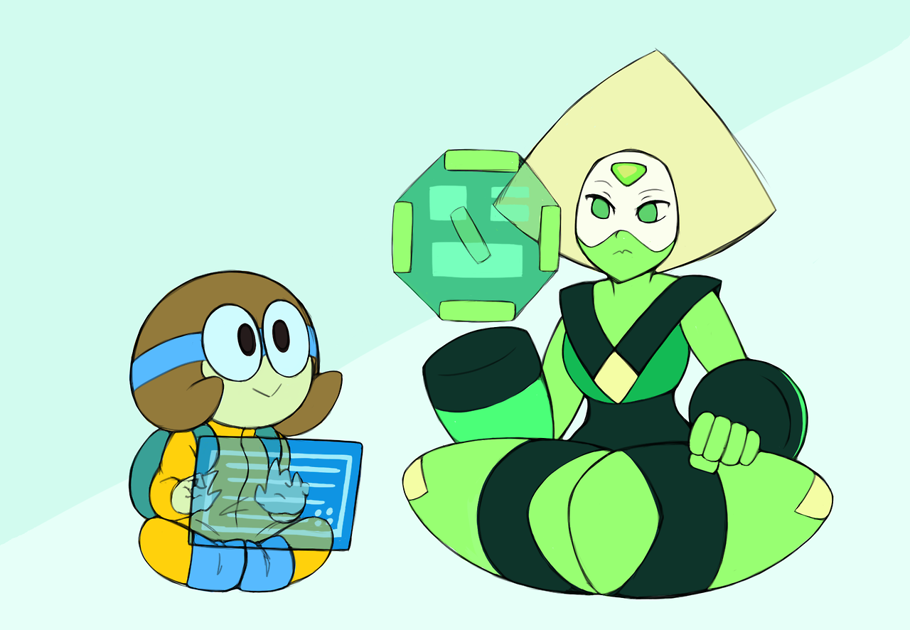 a crossover for the Steven Universe Amino Dendy and Peridot are like, the same character, to me at least