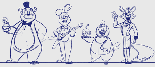 lobie-the-cartoonist - some rough designs for Freddy & the...