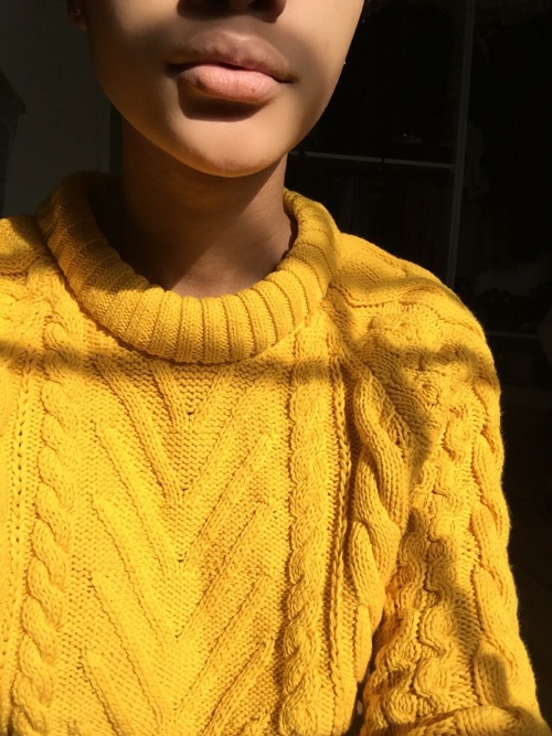 mustard knit sweater | Tumblr