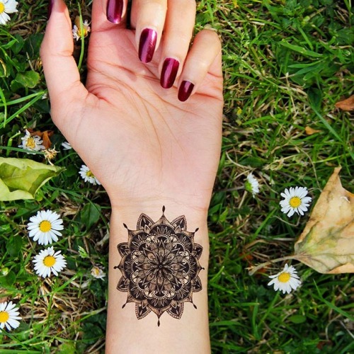 Flowerage Mandala temporary tattoo. Buy here >>>... ornamental;mandala;temporary;sacred geometry