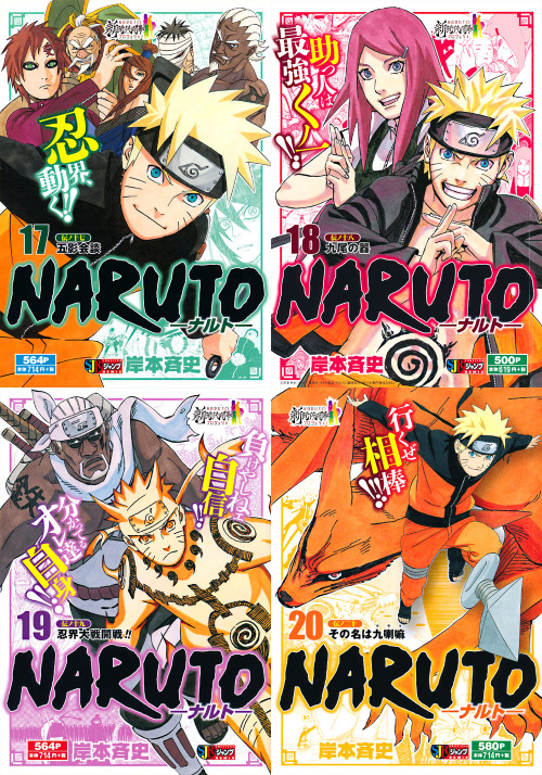 red-beet-soup - All the volume covers of Naruto remix edition
