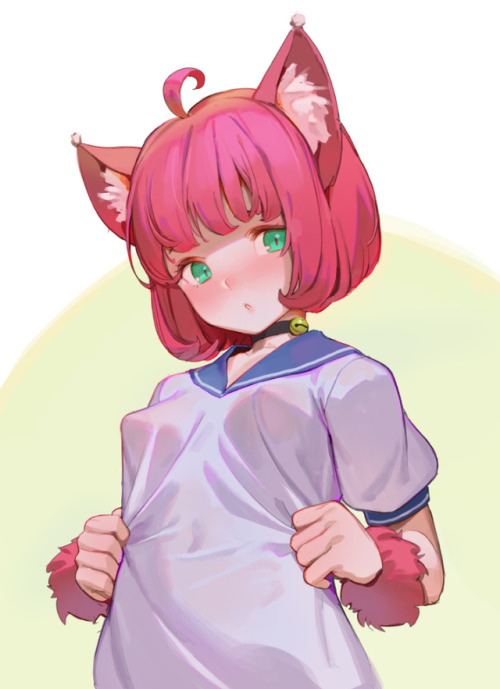 timbougami:I painted this cat girl for practice.For this one...
