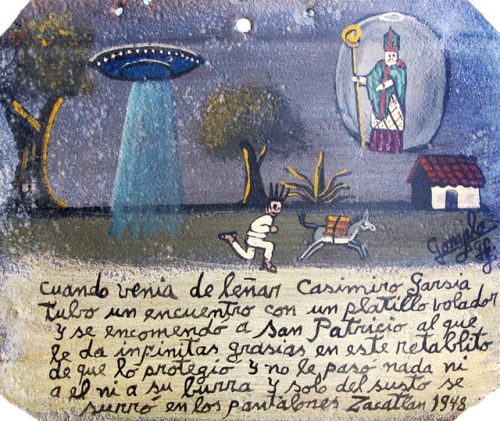 Casimiro Garcia went to gather wood and saw a flying saucer. He...