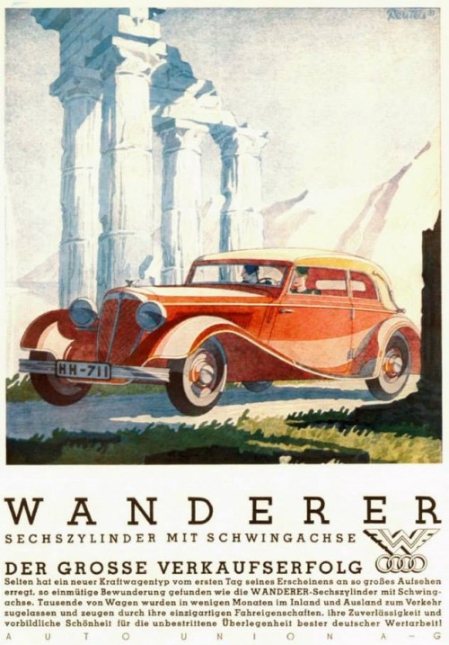 frenchcurious - Bernd Reuters (1901-1958) Illustration Automobile...