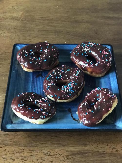 goodfoodgrove - [Homemade] Chocolate frosted donuts with...