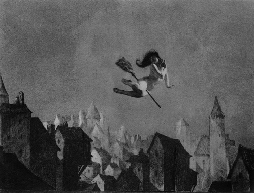 chaosophia218 - William Mortensen - Off for the Sabbot, 1927.