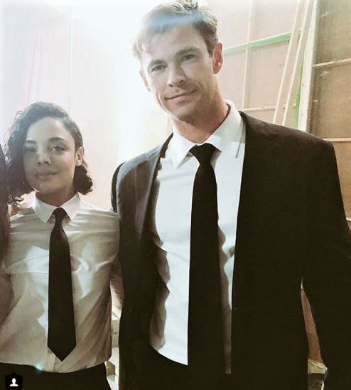 nolanyx - First look of Tessa Thompson and Chris Hemsworth in the...
