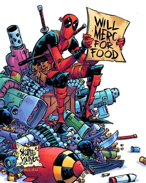 skottieyoung:One of my two variants for #deadpool 1 from...