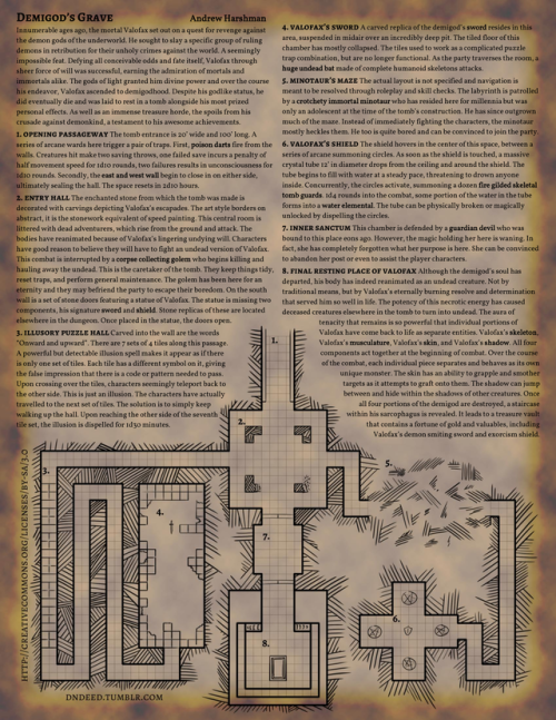 dndeed:Demigod’s Grave2017 One Page DungeonThe PDF version can...