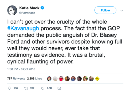 scientificphilosopher - The confirmation of Kavanaugh is a giant...