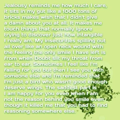 #jealousy #feelings #jealous #selfawareness #wordart #wordporn...