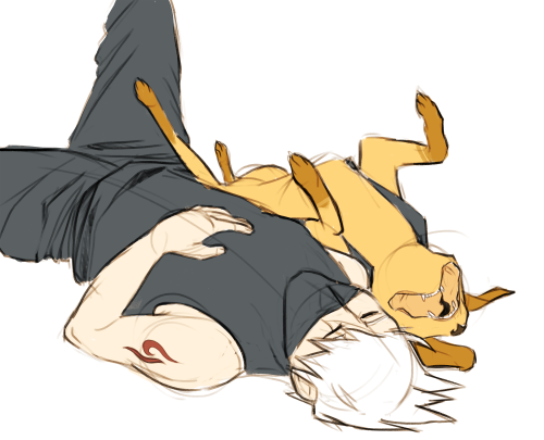rub-a-dumb:I KEEP SEEING THAT PICTURE OF KAKASHI WITH BULL AND...