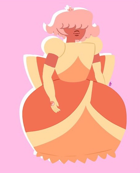 I decided to draw her again and try a new style of drawing. I really love how she came out and I love Padparadscha so much.