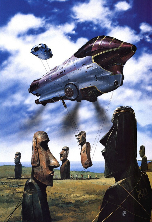 sciencefictiongallery - Chris Foss - Easter Island,...