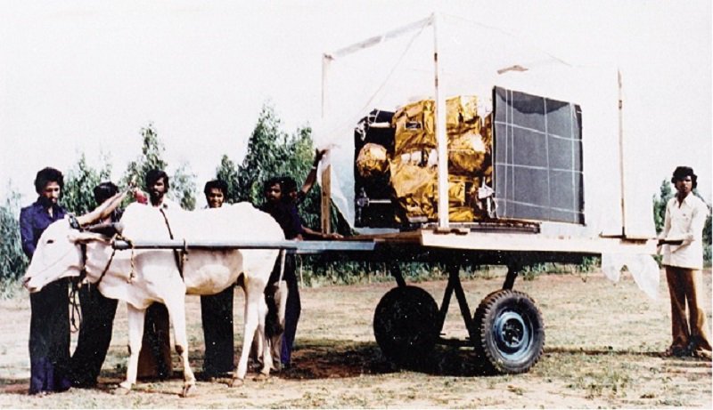 Индия. Транспортировка первого спутника к месту запуска. 1981 гот.