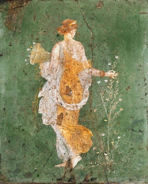 dappledwithshadow:Flora, allegory of Spring, fresco, Naples.