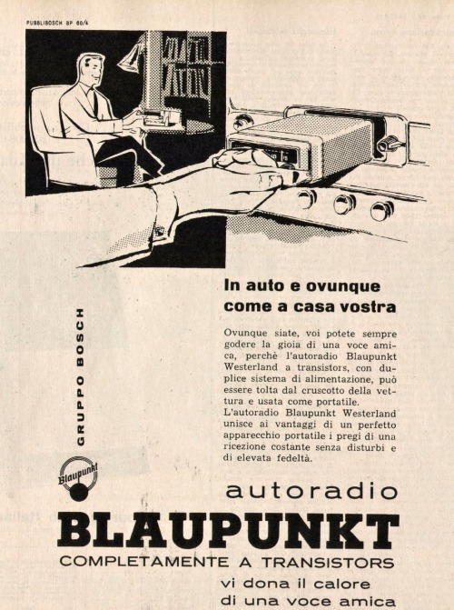 vinylespassion:Autoradio Blaupunkt, 1960’s.