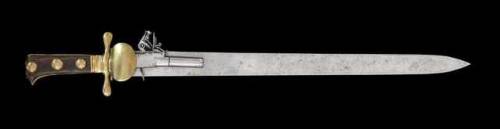 peashooter85:Hunting sword combined with flintlock pistol, 18th...