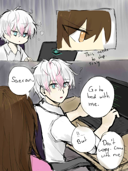 puwey:A comic I did in a rush;;I’m so frustrated that Saeran...
