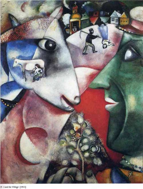russian-avantgarde-art - I and the Village, 1911, Marc...