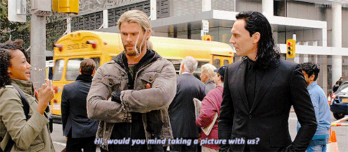 dailythorgifs - Celebrity!Thor on the loose +Bonus - Loki’s...