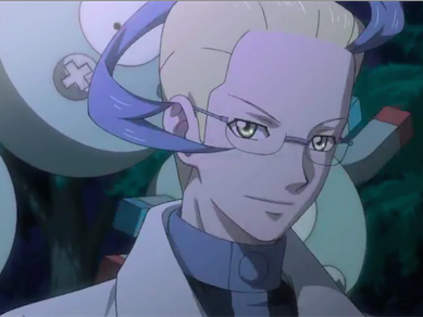 Colress accompanied by his Magneton in the pre-release trailer for Black and White 2.