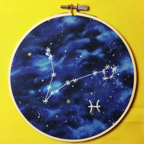 stitchintimehoops - zodiac constellation embroideries are $20...