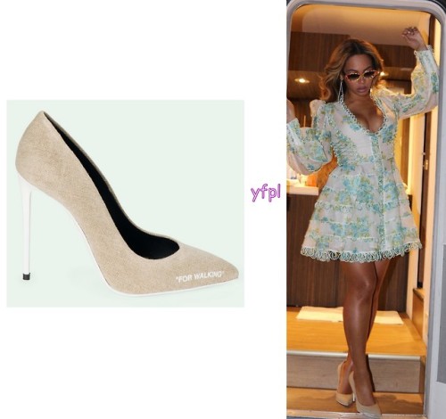 Beyoncé wearingOFF-WHITE For Walking Juta Stilleto Pumps...