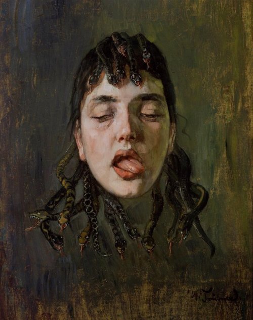 theartsyproject - Wilhelm Trubner, The Gorgon, 1891.
