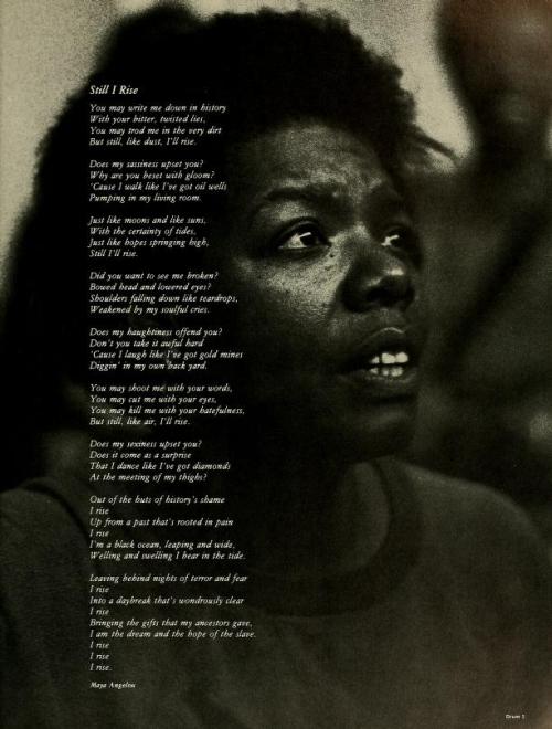 mademoiselleclipon - Maya Angelou / Still I Rise