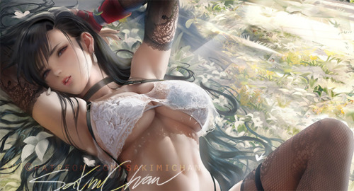 sakimichan:My pinup take on one of my fav final fantasy female...