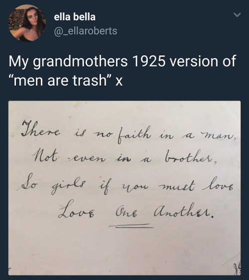 soloveitchik:tunellite:Your grandmother was a lesbian MOOD...