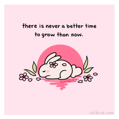 chibird - A cherry blossom bunny encouraging you to grow! 