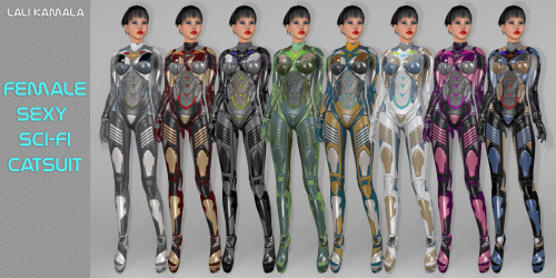 *Sexy Sci-Fi* - It’s 18 mesh catsuits and helmets in...
